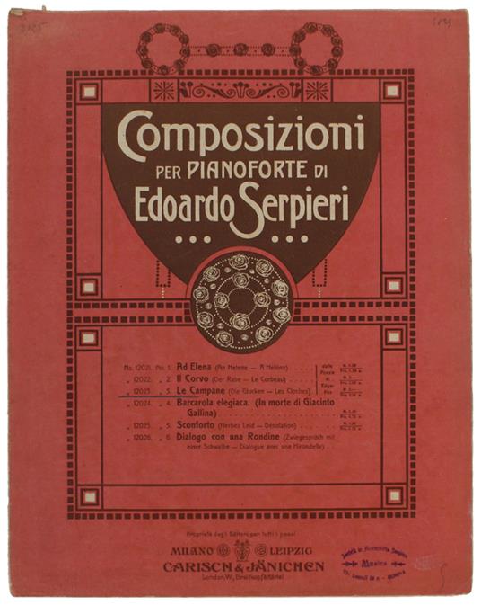 Le CAMPANE. Composizioni per pianoforte - copertina