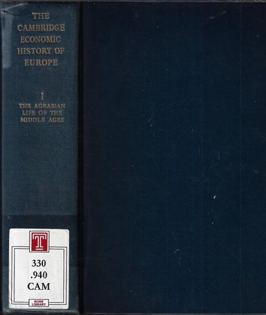 The Cambridge economic history of Europe Vol. I - copertina