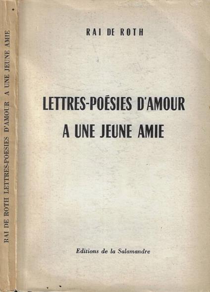 Lettres-poesies d'amour a une jeune amie - copertina