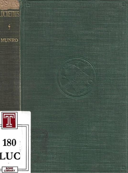 Lucretius. On the Nature of Things - copertina