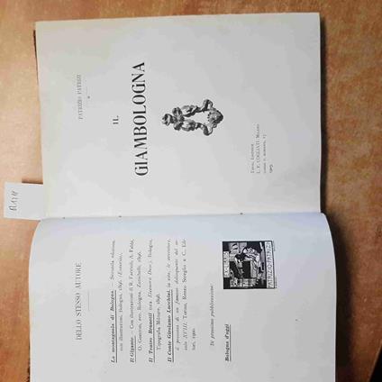 Il GIAMBOLOGNA Patrizio Patrizi 1905 COGLIATI illustrato JEHAN BOULOGNE BOLOGNA - Patrizia Patrizi - copertina