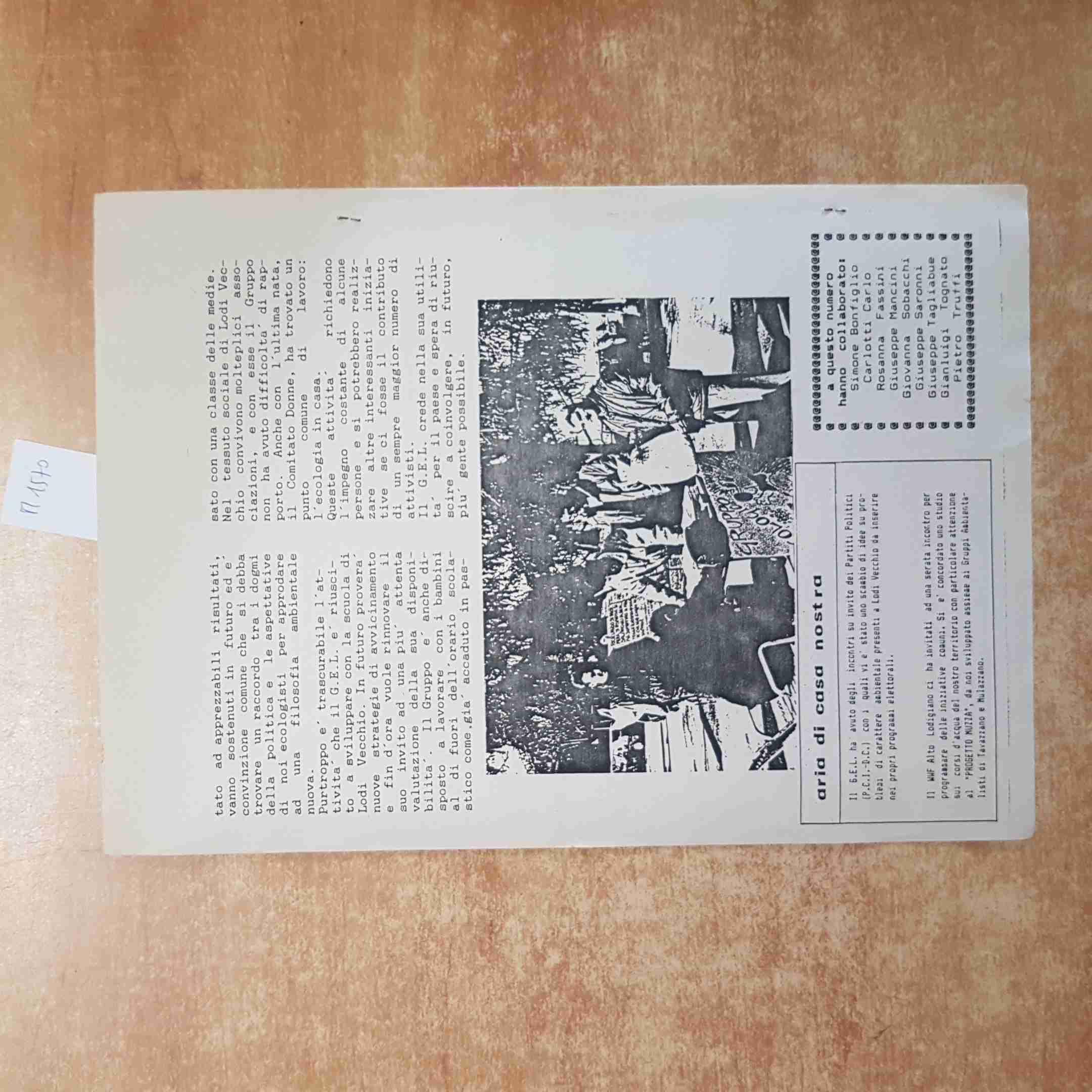 RIVISTA IL RICCIO informazione ecologica G.E.L. 1990 LODI MUZZA LODIVECCHIO