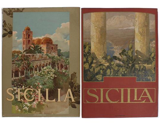 SICILIA. Guide Regionali illustrate. Volume I - Volume II. - Autori vari. - Ferrovie dello Stato, - 1910 - copertina