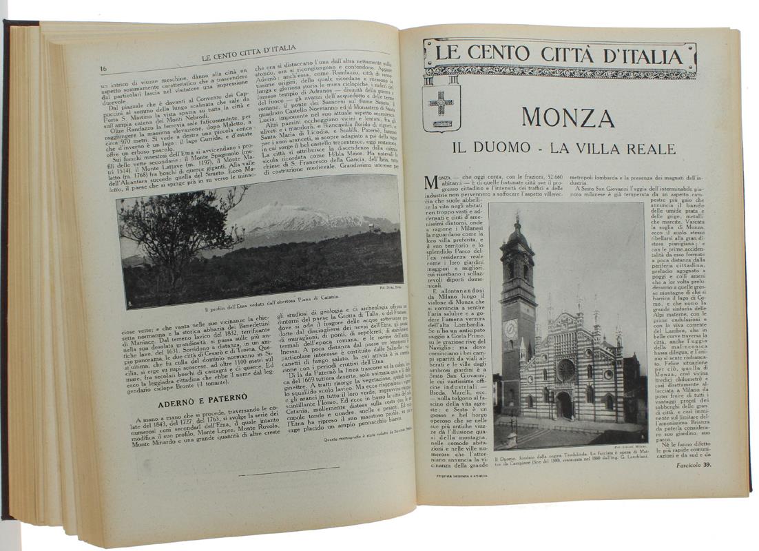 Le CENTO CITTA' D'ITALIA. 2a edizione [Raccolta dal n. 1 al n. 80] - Sonzogno, - 1920