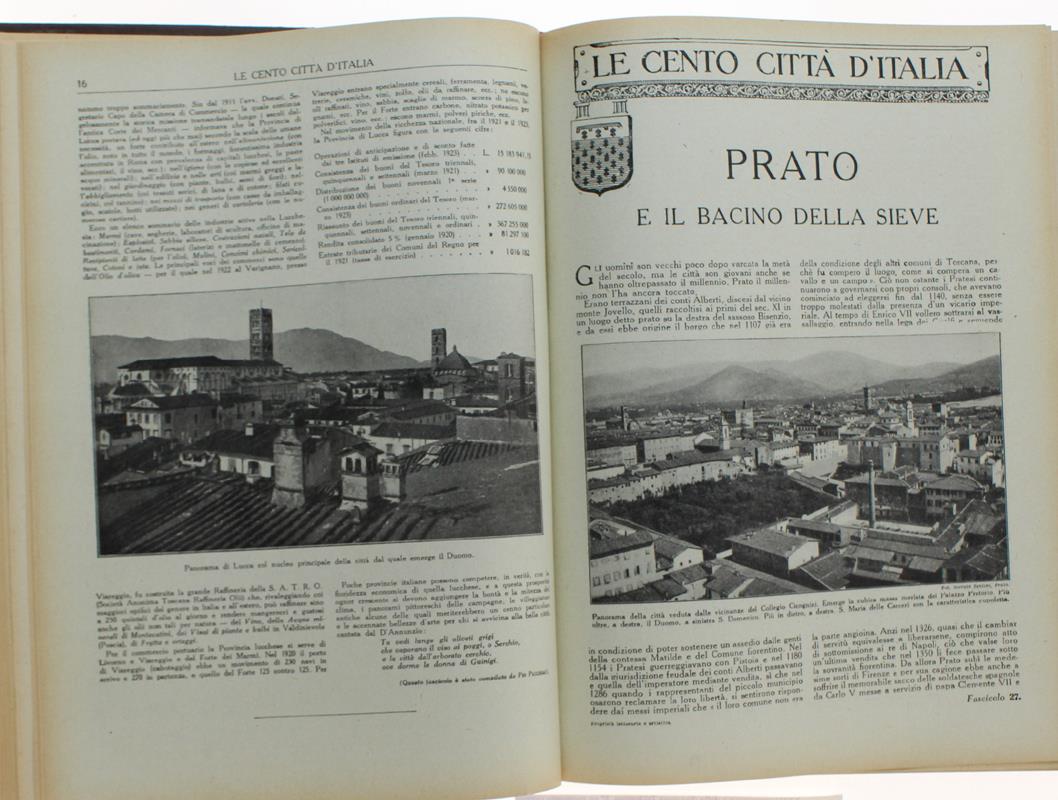 Le CENTO CITTA' D'ITALIA. 2a edizione [Raccolta dal n. 1 al n. 80] - Sonzogno, - 1920