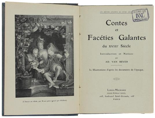 CONTES ET FACETIES GALANTES DU XVIIIe SIECLE - copertina