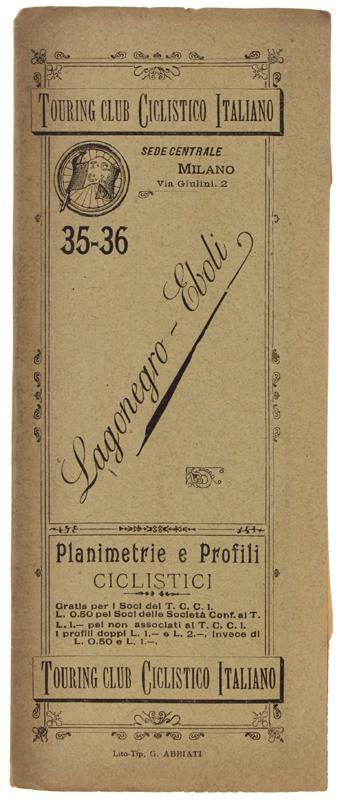 LAGONEGRO - EBOLI. Planimetrie e Profili Ciclistici - N. 35-36 - copertina