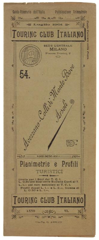 AVEZZANO - COLLI DI MONTE BOVE - ARSOLI. Planimetrie e Profili Ciclistici - N. 54 - copertina