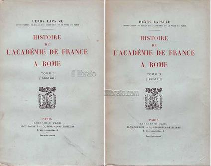 Histoire de l'acàdemie de France a Rome - copertina