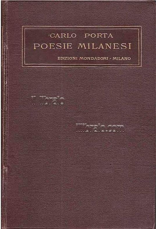 Poesie milanesi - Carlo Porta - copertina