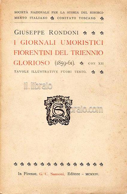 I giornali umoristici fiorentini del triennio glorioso - copertina