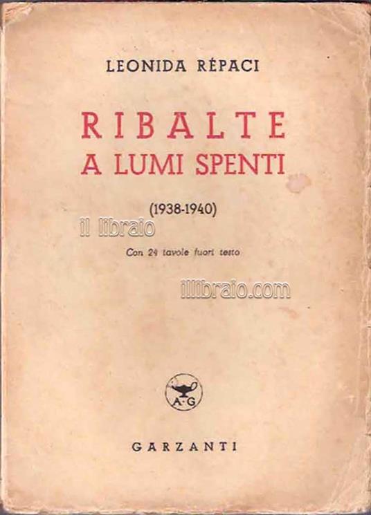 Ribalte a lumi spenti (1938-1940) - copertina