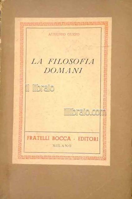 La filosofia domani - copertina