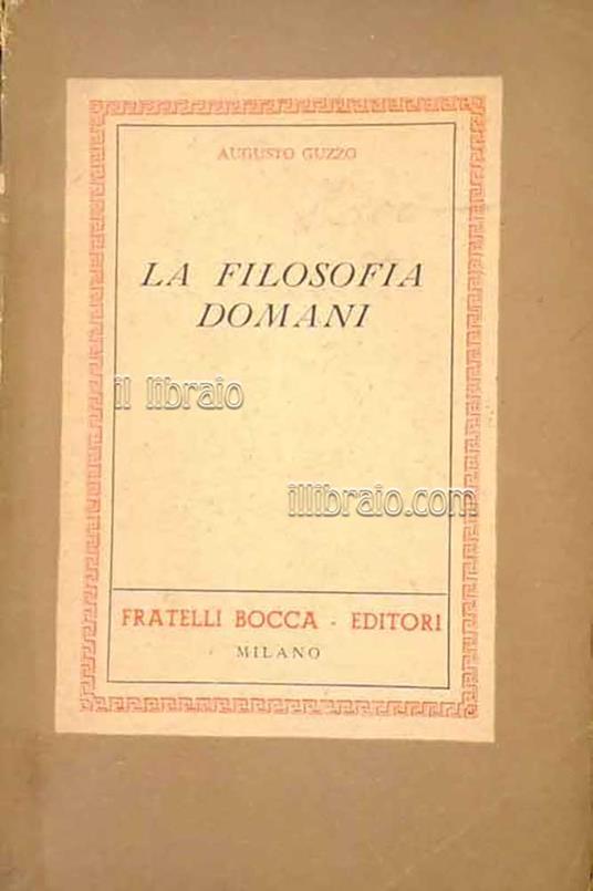 La filosofia domani - copertina