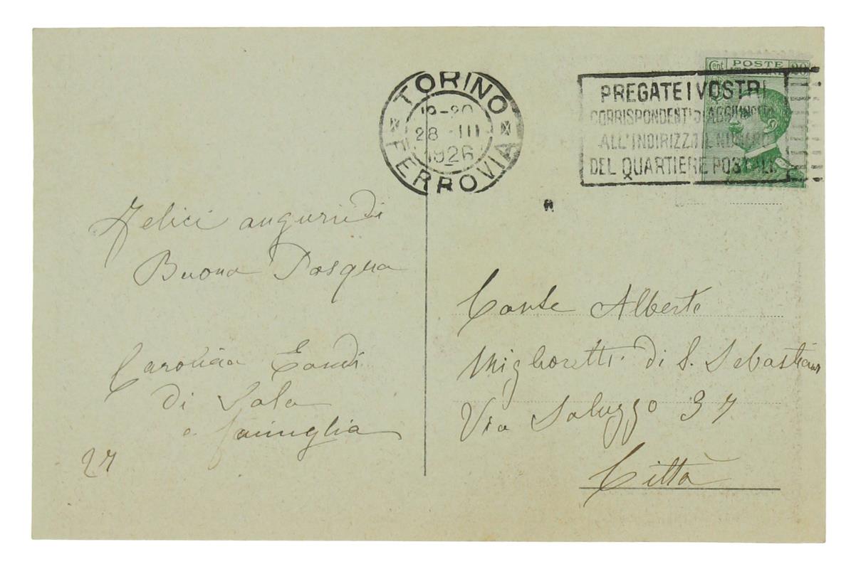 BUONA PASQUA Cartolina vintage del 1926 viaggiata - Graziosa, in ottimo stato