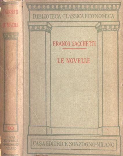Le novelle - Franco Sacchetti - copertina