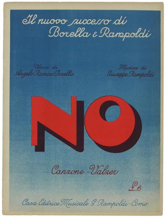 No. Canzone-Valzer (Spartito) - copertina