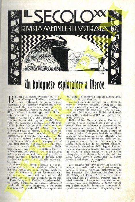 Un bolognese esploratore a Meroe. (Giuseppe Ferlini) - Adolfo Albertazzi - copertina