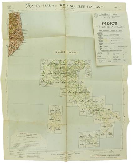 Badolato - Quadro D'Unione. Foglio 53 Della Carta D'Italia Del T.C.I. Alla Scala 1:250.000 - copertina