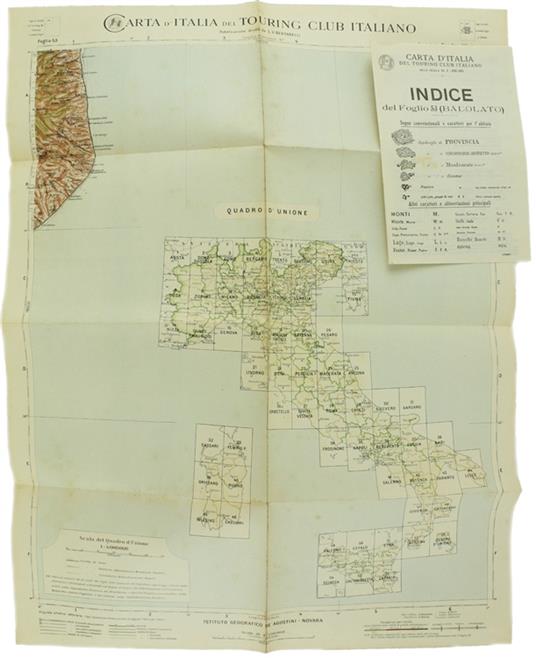 Badolato - Quadro D'Unione. Foglio 53 Della Carta D'Italia Del T.C.I. Alla Scala 1:250.000 - copertina