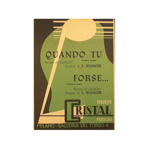 Quando tu ( valzer lento ) - Forse ( valzer lento ) - copertina