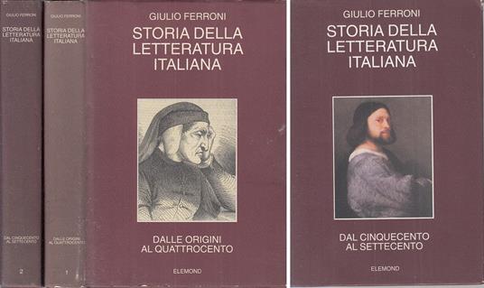 Storia Letteratura Italiana 2 Voll.- Ferroni- Elemond Cde - Giulio Ferroni - copertina
