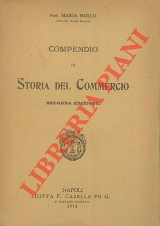 Compendio di storia del commercio - Maria Mollo - copertina