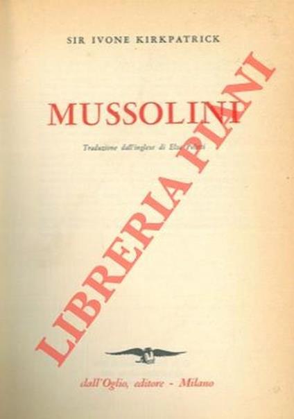 Mussolini - Ivone Kirkpatrick - copertina