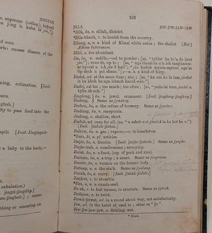 Khasi-English Dictionary - copertina