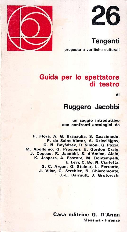 Guida per lo spettatore di teatro - Ruggero Jacobbi - copertina