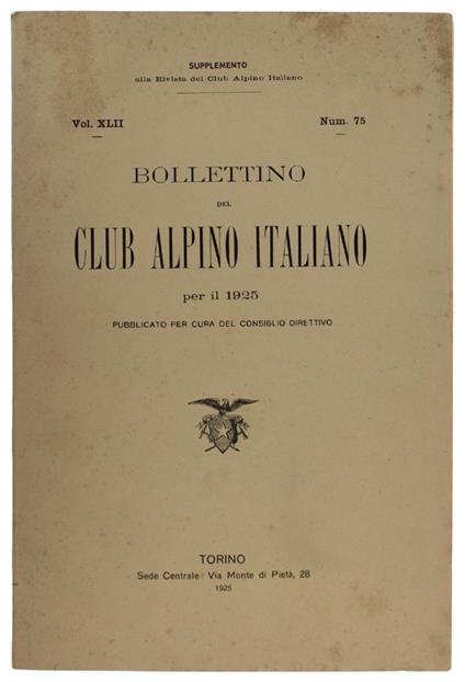 Bollettino Del Club Alpino Italiano - copertina