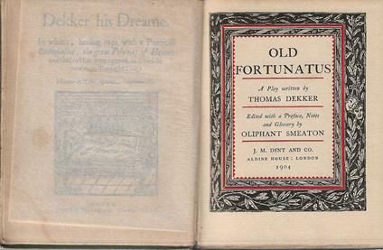 Old Fortunatus - Thomas Dekker - copertina