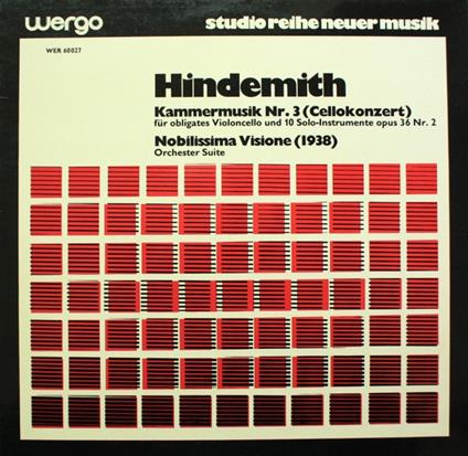 Cello Concerto 3 - Nobilissima Visione - Vinile LP di Paul Hindemith,Siegfried Palm