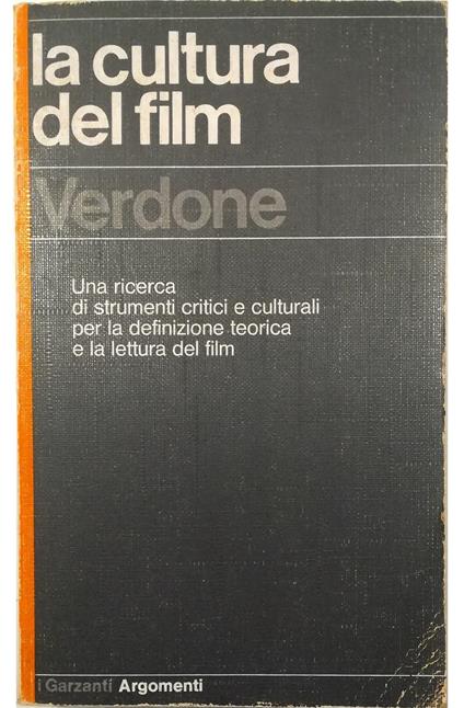cultura del film - Mario Verdone - copertina