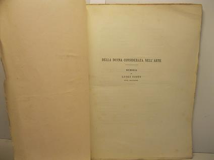 Della donna considerata nell'arte - Luigi Tosti - copertina