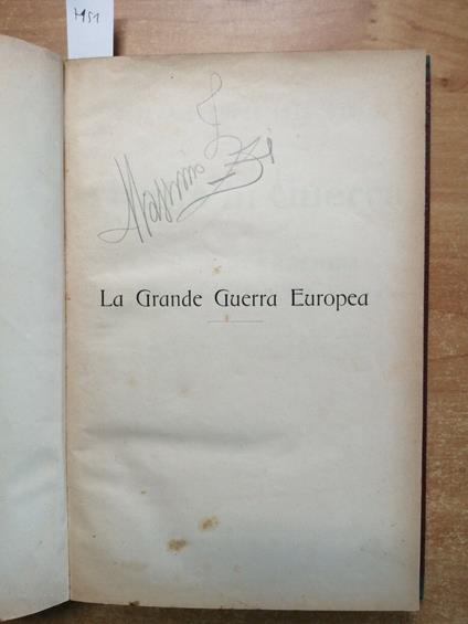 Achille Macchia La Grande Guerra Europea 1915-16 Bideri 2 Voll. Illustrati - copertina