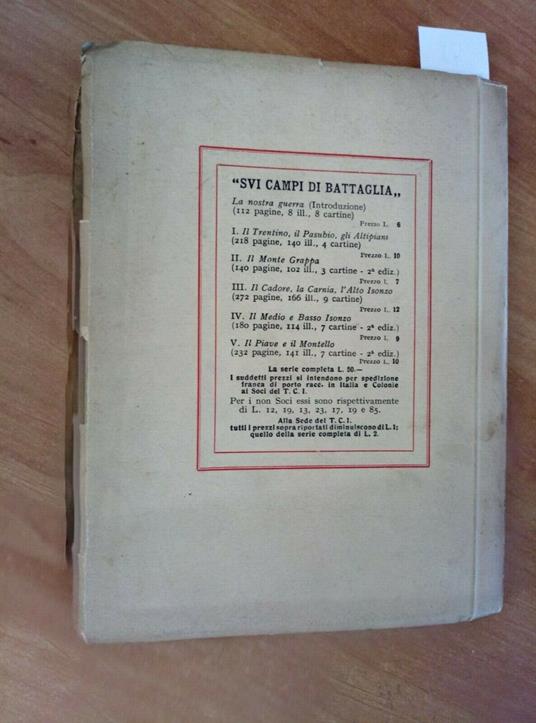 Sui Campi Di Battaglia - La Nostra Guerra 1930 Touring - copertina