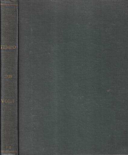 Tempo anno III n. 1-23 - Alberto Mondadori - copertina