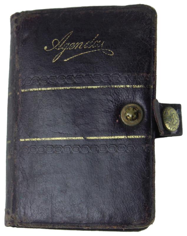 Agendina Tascabile Vintage, In Pelle Color Marrone, Mai Usata - Sta. Cromo Tipografico Cav. Emilio Dodoli, - 1907