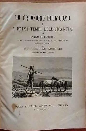 La creazione dell'uomo e i primi tempi dell'umanità - Henri Du Cleuziou - copertina