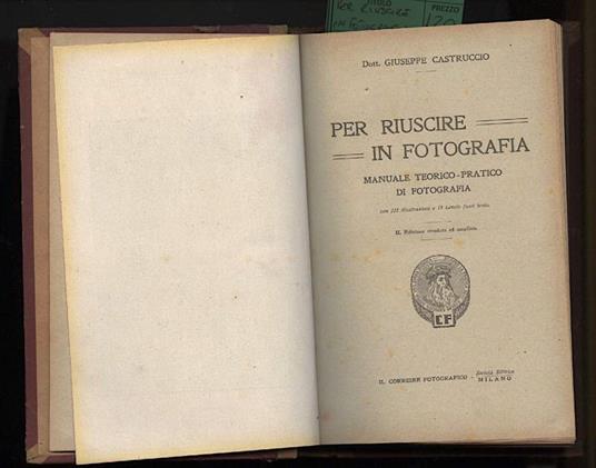 PER RIUSCIRE IN FOTOGRAFIA-Manuale teorico-pratico di fotografia - copertina