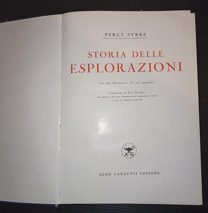 Storia delle esplorazioni - Percy Sykes - copertina
