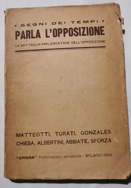 Parla l'opposizione: la battaglia parlamentare dell'opposizione - copertina