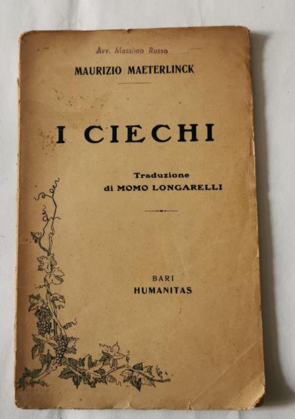 I ciechi - Maurice Maeterlinck - copertina