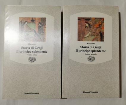 Storia di Genji il principe splendente - Romanzo giapponese dell' XI sec. - 2 Voll - Murasaki - copertina