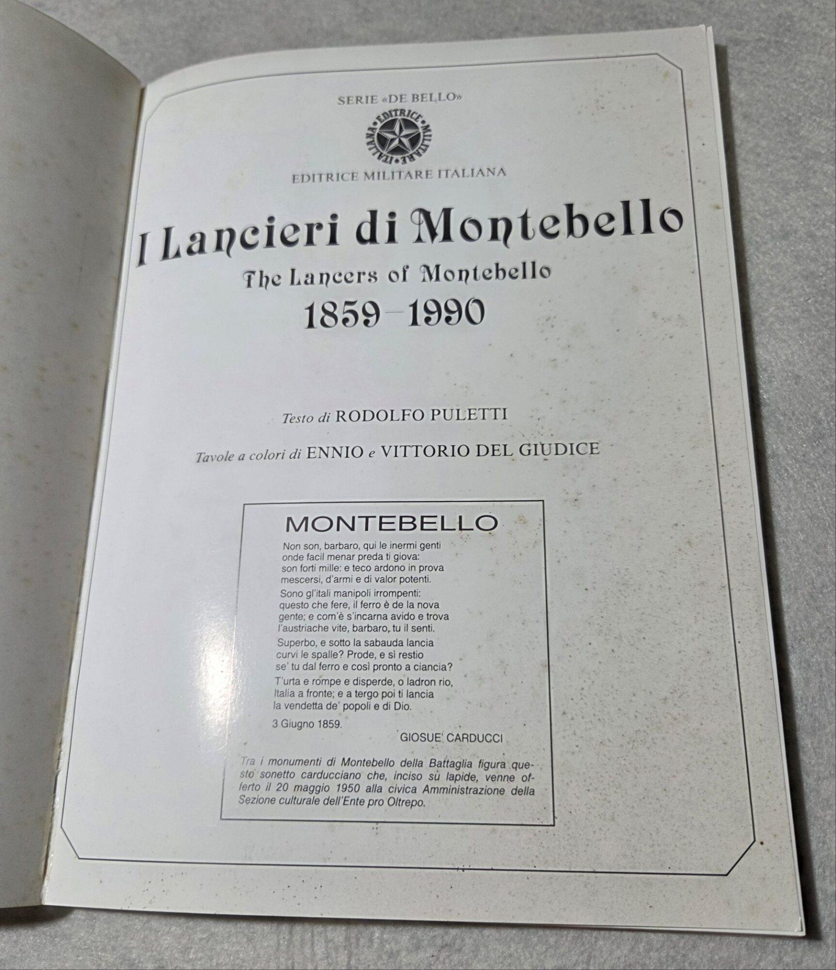 I Lancieri di Montebello 1859-1990