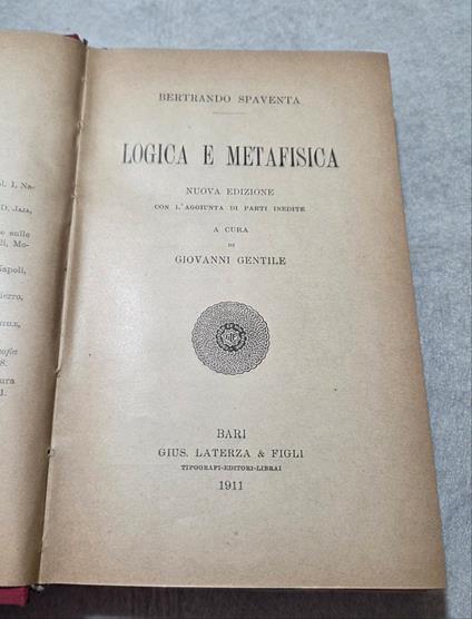 Logica e metafisica - copertina