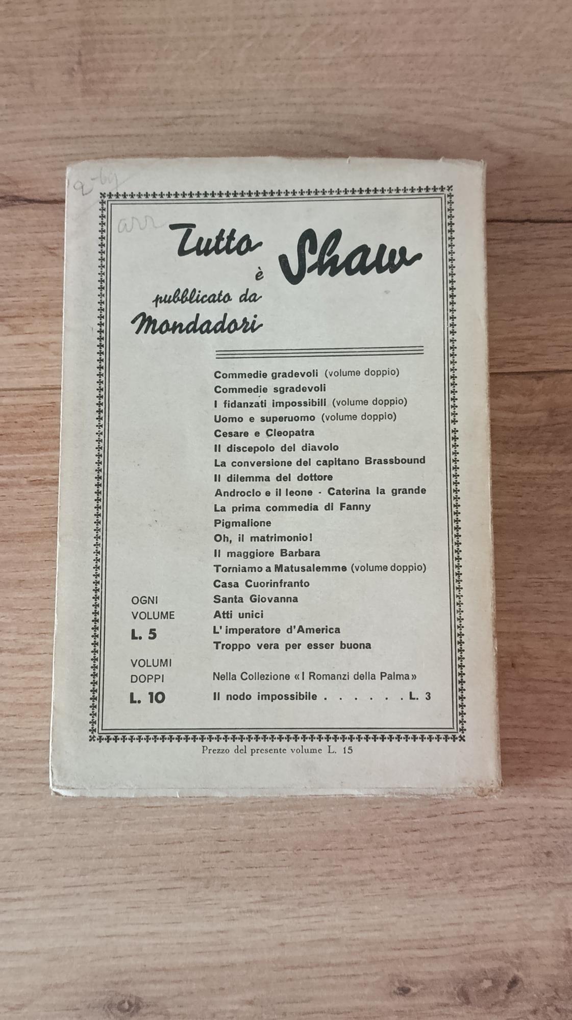 Vita e Miracoli di G. B. Shaw