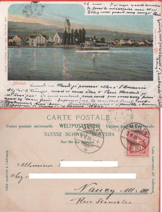 Meilen - Viaggiata 1904 - copertina