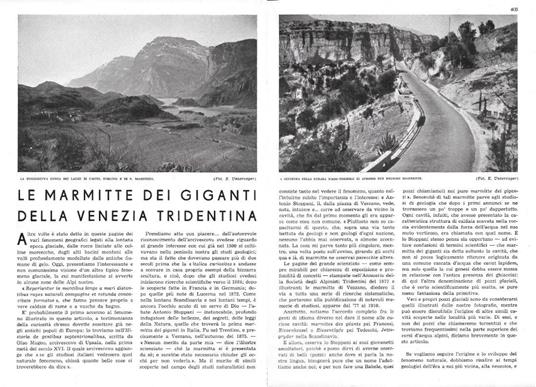 Le marmitte dei giganti nella Venezia Tridentina. Estratto 1942 - Aa.vv. - copertina